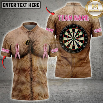 Maxcorners Darts Funny Hairy Chest Purple Bikini Classic Dartboard Personalized Name 3D Unisex Shirt