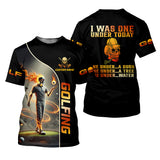 Maxcorners I Was One Under Today Custom Men's Golf Polo Shirt, Funny Skull Golf Shirt, Dad Golf Gift
