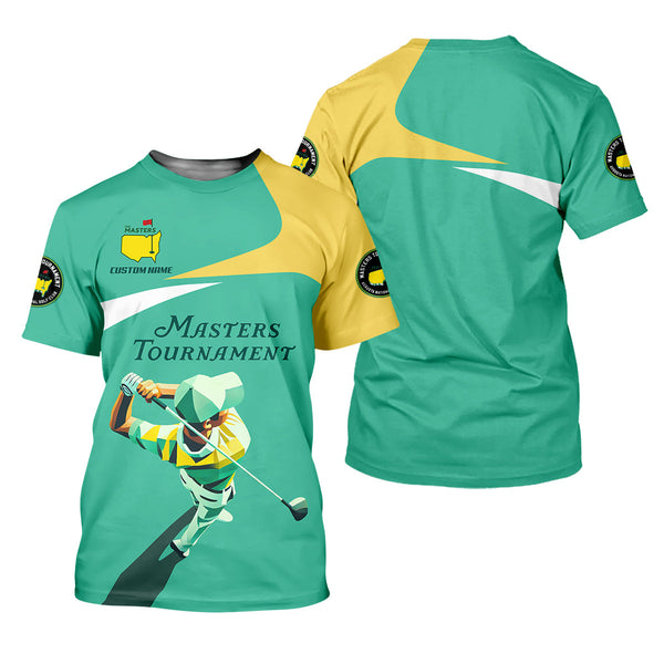 Maxcorners Master Tournament Custom Men's Golf Polo Shirt, Golf Gifts For Dad