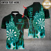 Maxcorners Darts Cool Flaming Dartboard Design Multicolor Customized Name, Team Name 3D Shirts