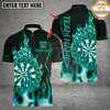 Maxcorners Darts Cool Flaming Dartboard Design Multicolor Customized Name, Team Name 3D Shirts
