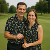 Maxcorners St Patrick's Day Leprechaun Character Golf And Beer Black Golf Shirt, Fun Women's Golf Shirts, Ladies Golf Polos