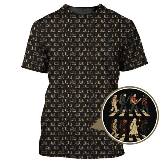 Maxcorners Halloween Golf Shirt For Golfer, Horror Pattern Golf Shirt, Golf Gift For Men