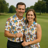 Maxcorners Cool Duck Surf Van Beach Golf Shirt, Women’s Golf Polo, Ladies Golf Tops, Printed Golf Shirt LM1507