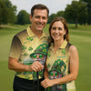 Maxcorners Happy St Patrick's Day Shamrock Gnome Golf And Beer Polo Shirts For Men, Golf Shirts For Men