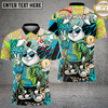 Maxcorners Rabbit Billiards Shirt Funny Cute Graffiti Style Multi Options Personalized Name, Team Name Unisex 3D Shirt (4 Colors)