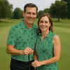 Maxcorners Leprechaun Hat Shamrock Beer Dark Green Seamless Pattern St. Patrick’s Day Golf Shirt, Women's Golf Tops
