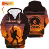 Maxcorners Bigfoot Men's Golf Polo Shirt, Golfing Apparel, Mens Golf Gift, Funny Golf Shirt