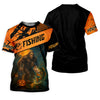 Maxcorners Bigfoot Halloween Fishing UPF Shirts, Fish Button Up Shirt, Fisherman Gift, Bass Fishing