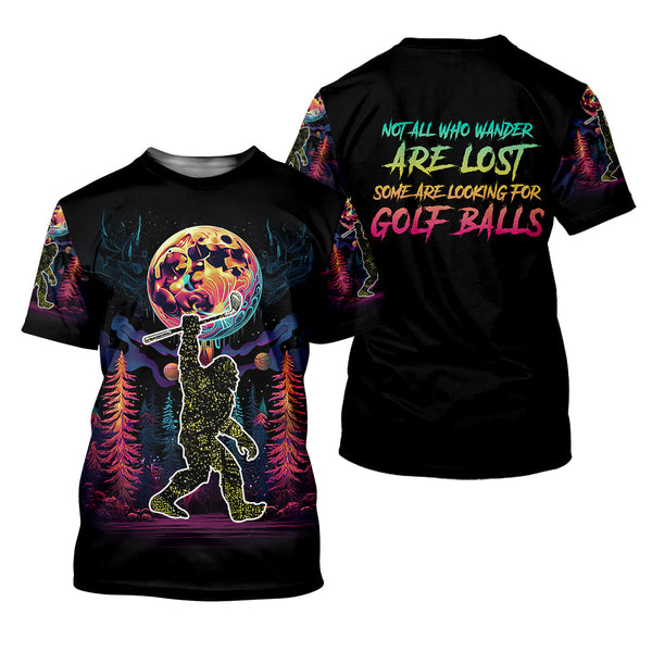 Maxcorners Bigfoot Funny Mens Golf Polo Shirt, Father's Day Golf Gifts