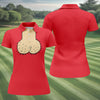 Maxcorners Red Funny Dickhead Faux Chest Golf Shirt, Funny Halloween Shirt, Women’s Golf Apparel LM1507
