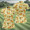 Maxcorners Funny Hot Dog Dachshund Tropical Hawaiian Golf Shirt, Golf Polo For Women, Printed Golf Shirt LM1507