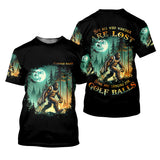 Maxcorners Not All Who Wander Are Lost Custom Bigfoot Men's Golf Polo Shirt, Funny Golf Shirt, Dad Golf Gift