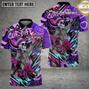 Maxcorners Billiards Skull Shirt Graffiti Neon Street Style Multi Options Personalized Name, Team Name Unisex 3D Shirt (4 Colors)