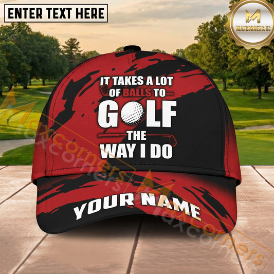 Maxcorners Golf Red Funny Quote Personalized Cap