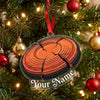 Maxcorners Personalized Cracked Clay Target Custom Name Trap Shooting Acrylic Christmas Ornament And Keychain Custom Gift For Hunters 2D Flat