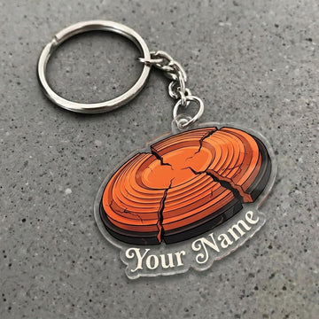 Maxcorners Personalized Cracked Clay Target Custom Name Trap Shooting Acrylic Christmas Ornament And Keychain Custom Gift For Hunters 2D Flat