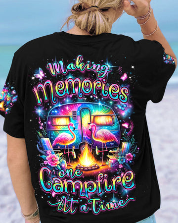 Maxcorners Making Memories One Campfire At A Time Flamingo All Over Print LM2101