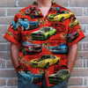 Custom Classic Car Photo Hawaiian Shirt, Coconut Tree Pattern