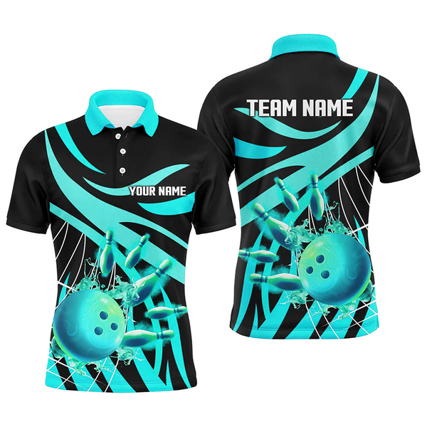 Maxcorners Spiderweb Bowling Ball And Pins Team league Multicolor Option Customized Name 3D Shirt