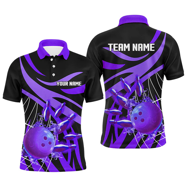 Maxcorners Spiderweb Bowling Ball And Pins Team league Multicolor Option Customized Name 3D Shirt