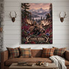 Maxcorners Hunting Freedom Hunters Mountain Lake Personalized Canvas Wall Art