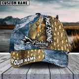 Maxcorners Pike Fishing Skin Seawave Customized Name 3D Cap