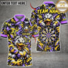 Maxcorners Darts Muscular Duck Mascot Target Board Camo Splatter Graphic Multicolor Customized Name, Team Name 3D Shirts