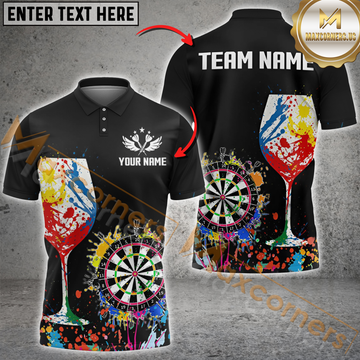 Maxcorners Splash Wine Darts Jersey Personalized Name 3D Unisex Shirt