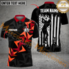 Maxcorners Golf Fallen Leaves Multicolor Option Customized Name, Team Name 3D Polo Shirt