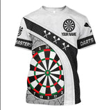 Maxcorners Dart Personalized 3D All Over Printed Dart Master White Shirt