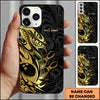 Maxcorners Bowling Gold Tribal Strike Ball Multicolor Personalized Name 3D Phone Case