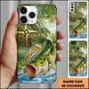 Maxcorner Fishing Compass Water Splash Personalized Name 3D Phone Case (10 Fish Species)