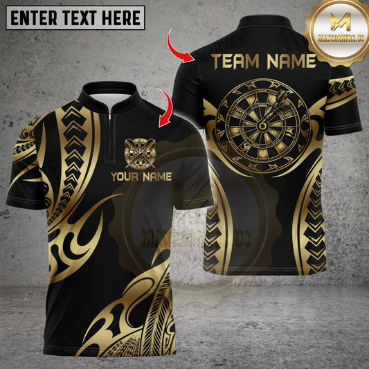 Maxcorner Polynesian Tattoo Dartboard Design Multicolor Customized Name, Team Name 3D Shirts