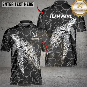 Maxcorners Bowling Sea Turtle Personalized Name 3D Unisex Shirt