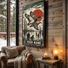 Maxcorners Moose Hunting Floral Mountain Wilderness Personalized Canvas Wall Art