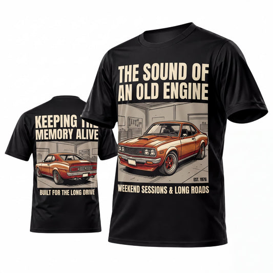 Maxcorners Personalized Car Classic Muscle Car 3D T-Shirt – Black The Sound of an Old Engine Orange Vintage Muscle Car