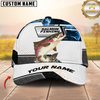 Maxcorners Fishing Blue Smoke Hexagon Pattern Personalized 3D Cap