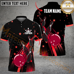 Maxcorners Ball And Pins Star Way Bowling Jersey Multicolor Options Personalized Name, Team Name 3D Shirt