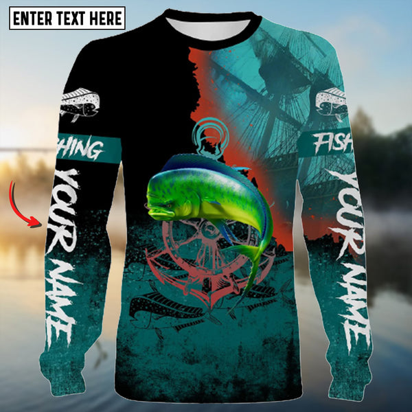 Maxcorners Mahi Mahi Fishing Customize Name 3D Shirt