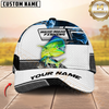 Maxcorners Fishing Blue Smoke Hexagon Pattern Personalized 3D Cap