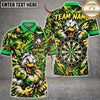Maxcorners Darts Muscular Duck Mascot Target Board Camo Splatter Graphic Multicolor Customized Name, Team Name 3D Shirts