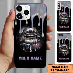 Maxcorners Darts Holographic Drip Lips Dartboard Personalized Name Phone Case