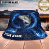 Maxcorners Fishing Blue Water Vortex Fish Scale Personalized 3D Bucket Hat (13 Fish Species)