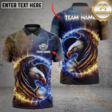 Maxcorners Golf Premium Eagle Multicolor Customized Name, Team Name 3D Shirts