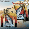 Maxcorners Fishing Sunset Compass Custom Name & Team Name 3D Shirts