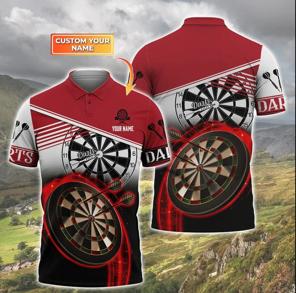 Maxcorners Dart Personalized 3D All Over Printed Players Red Shirt