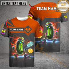 Maxcorners Pickleball Funny Paddle Custom Name & Team 3D Shirt (4 Colors)