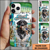 Maxcorners Duck Hunting German Shorthaired Pointer Teal Graphic Marsh Splash Personalized Name 3D Phone Case - Black Labrador Retriever