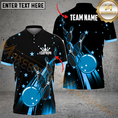 Maxcorners Ball And Pins Star Way Bowling Jersey Multicolor Options Personalized Name, Team Name 3D Shirt